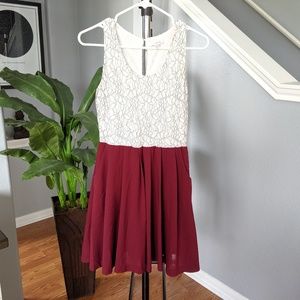 Front Pockets Fit & Flare Dress